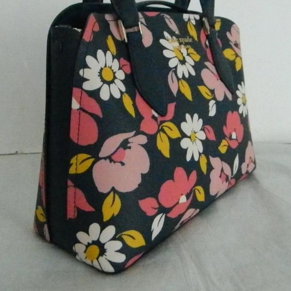 NWT KATE SPADE NEW YORK DARCY ROAD TRIP FLORA BLUE MULTI SMALL SATCHEL/BAG K6108 - Picture 10 of 12